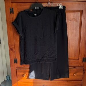 Bobeau xs Black Two-Piece Lounge Set